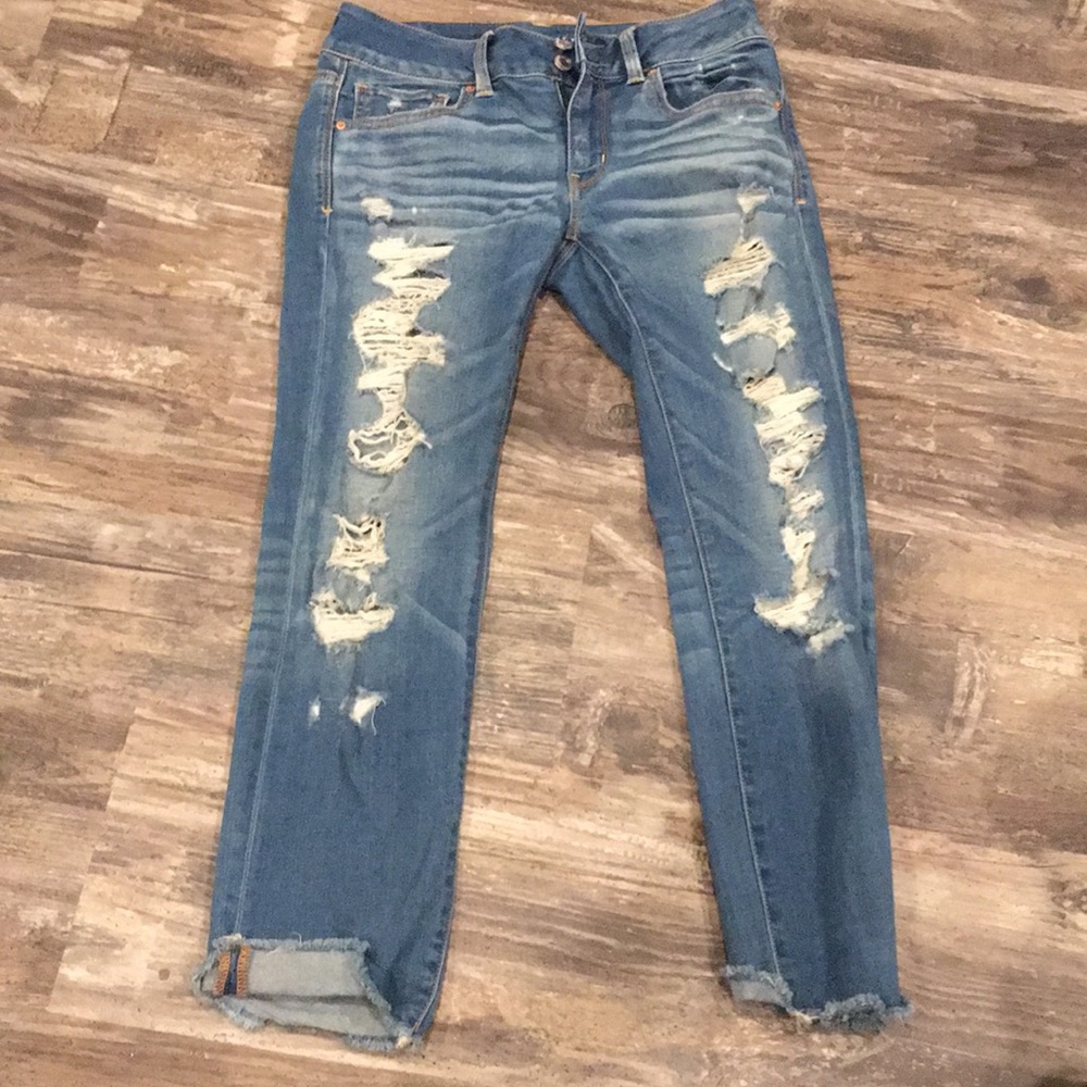 Distressed jeans